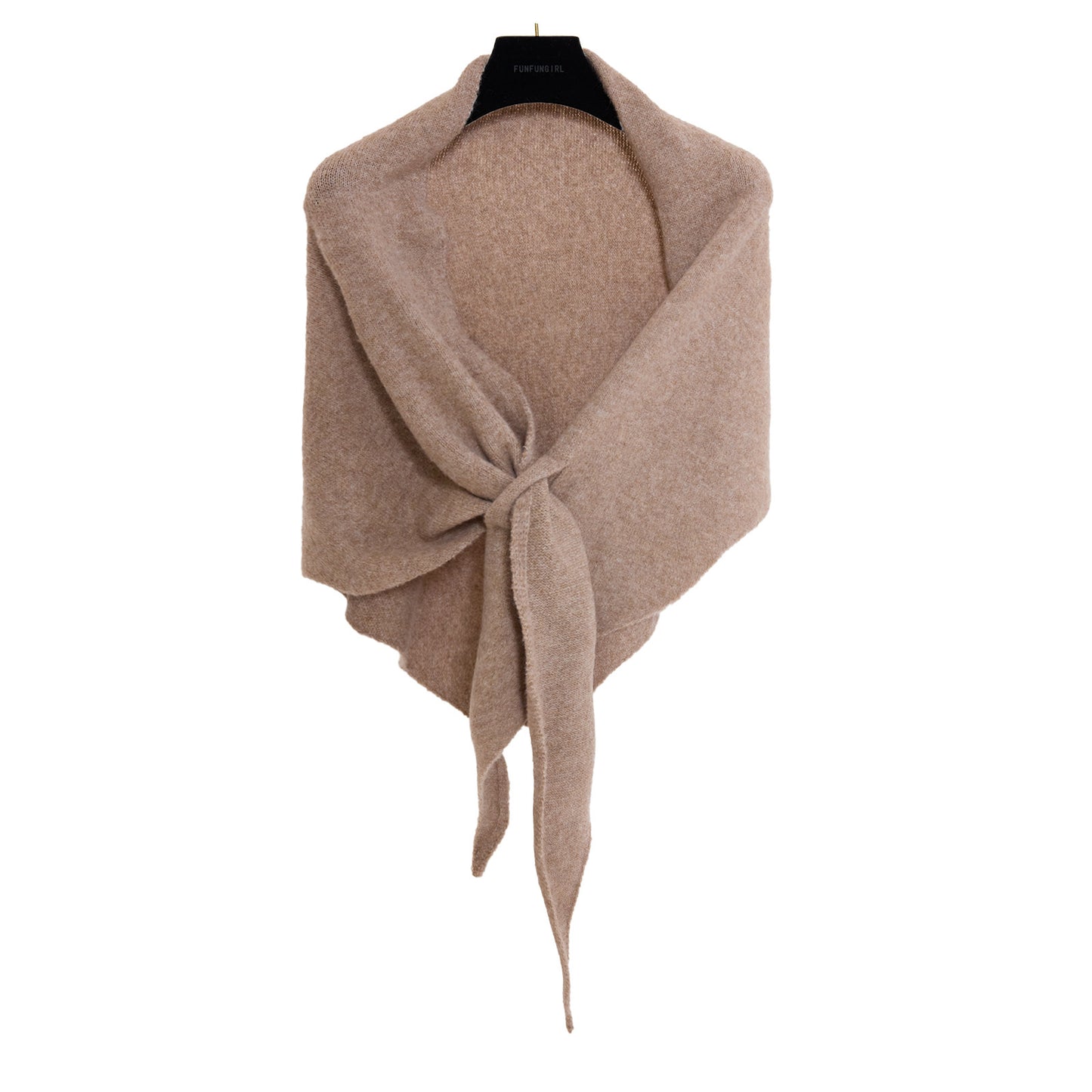Women's Winter Knit Triangle Shawl – Soft & Stylish Korean Neck Wrap
