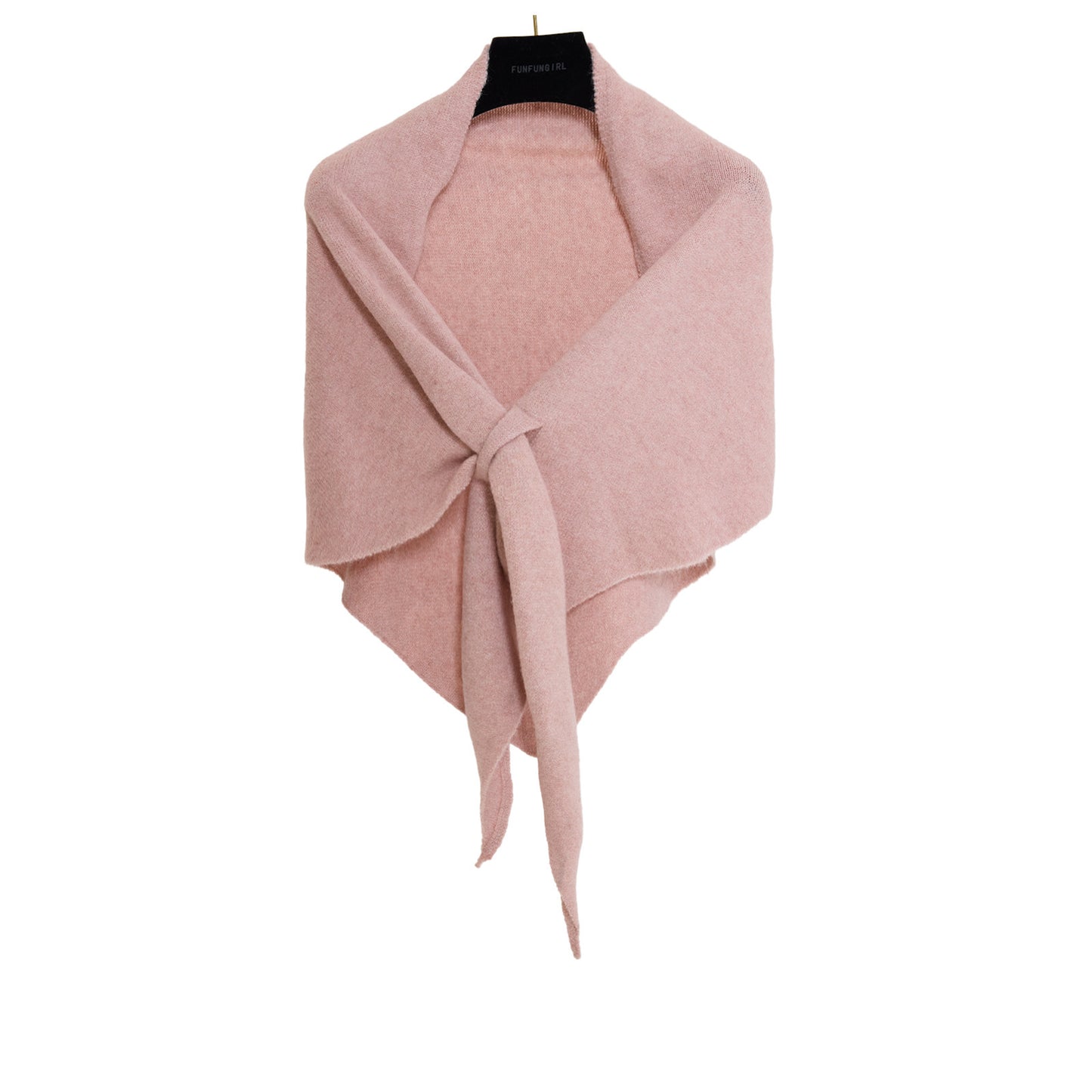 Women's Winter Knit Triangle Shawl – Soft & Stylish Korean Neck Wrap