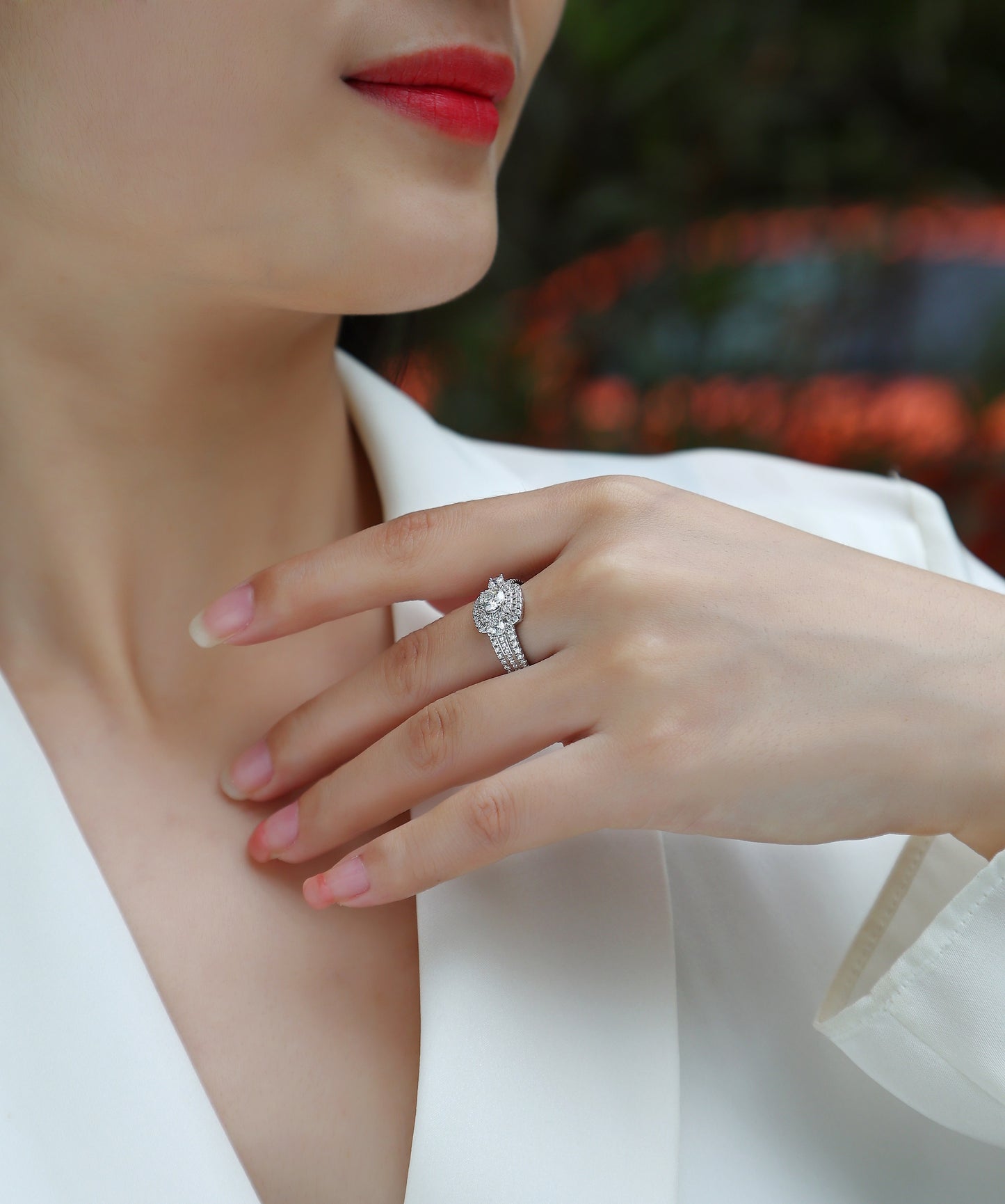 Afternoon in the Gobi – Moissanite Jewelry Set in Sterling Silver