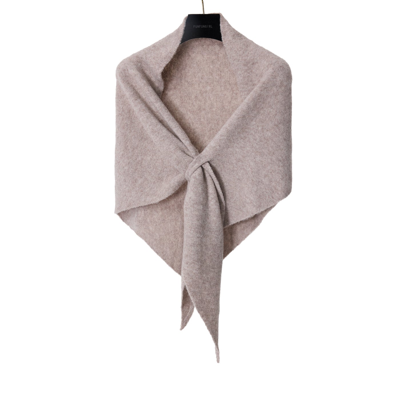Women's Winter Knit Triangle Shawl – Soft & Stylish Korean Neck Wrap