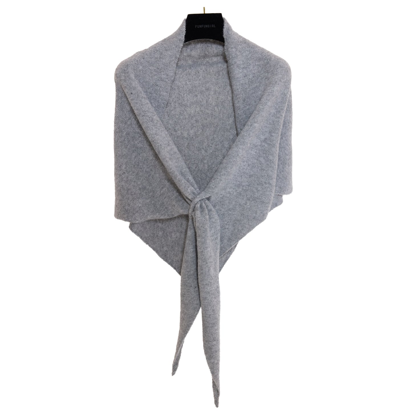 Women's Winter Knit Triangle Shawl – Soft & Stylish Korean Neck Wrap