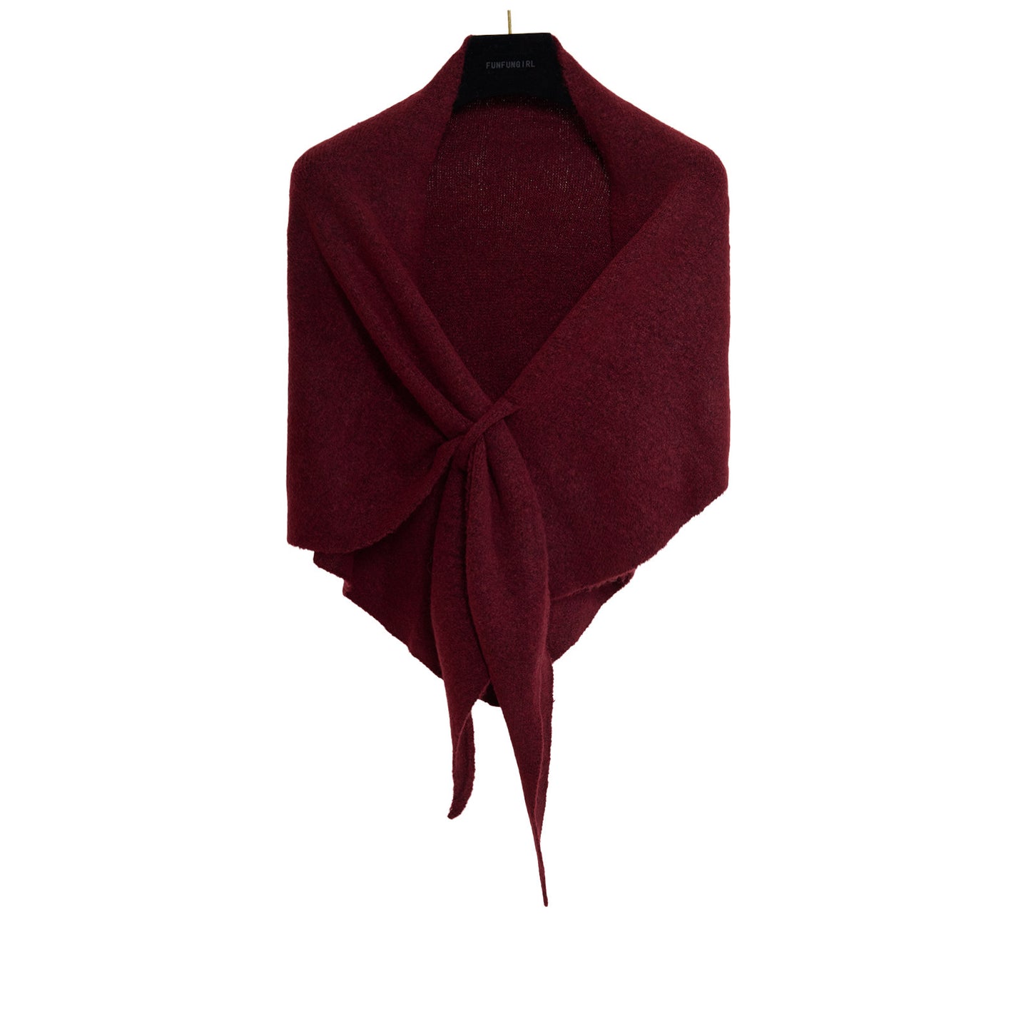 Women's Winter Knit Triangle Shawl – Soft & Stylish Korean Neck Wrap