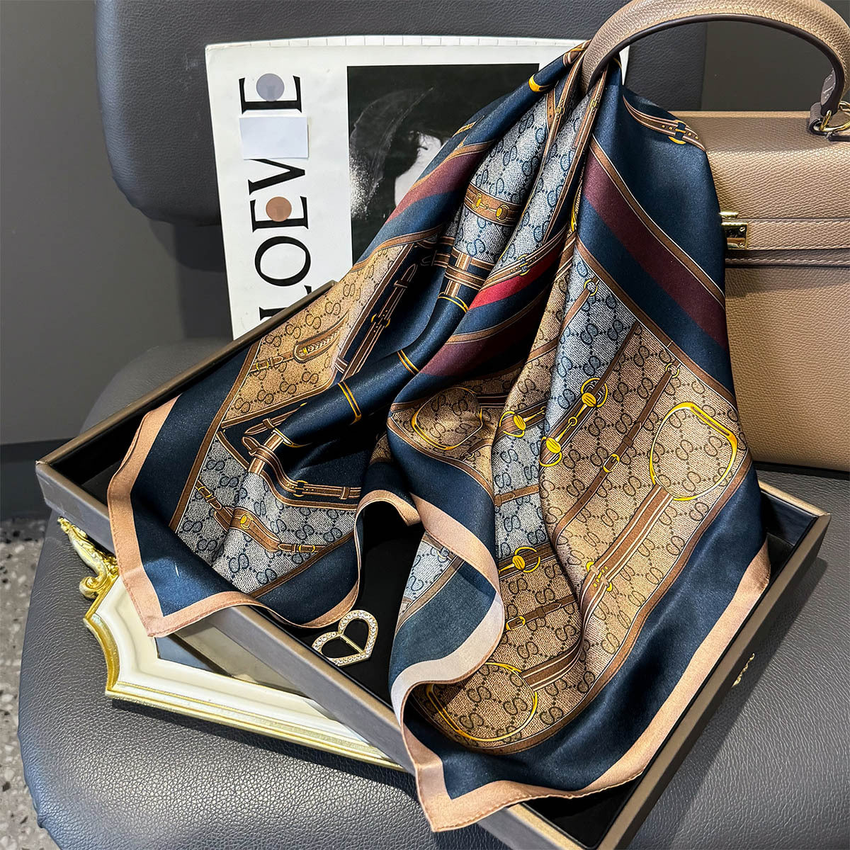 Polka Dot Cashew Color Matching Scarf Female Stylish Thin Scarf