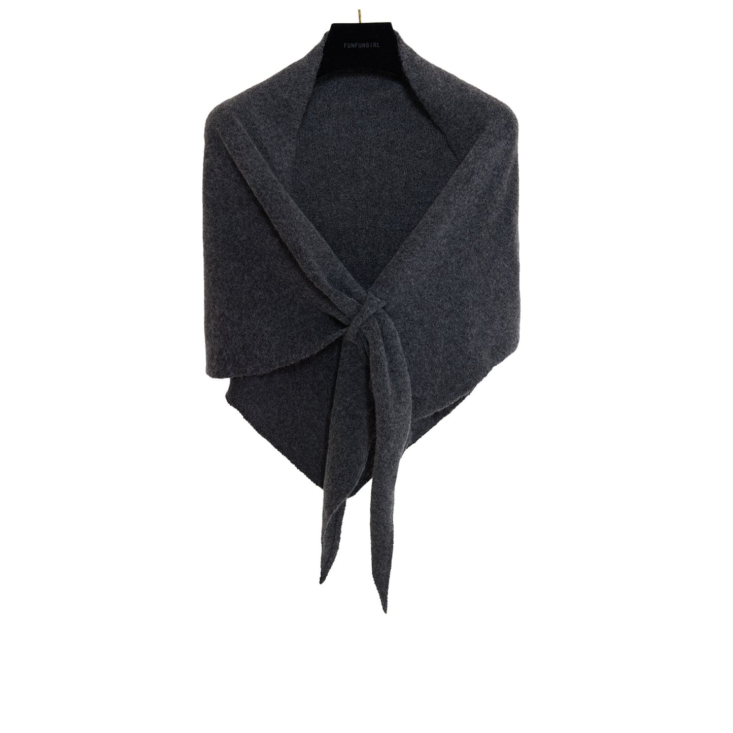 Women's Winter Knit Triangle Shawl – Soft & Stylish Korean Neck Wrap