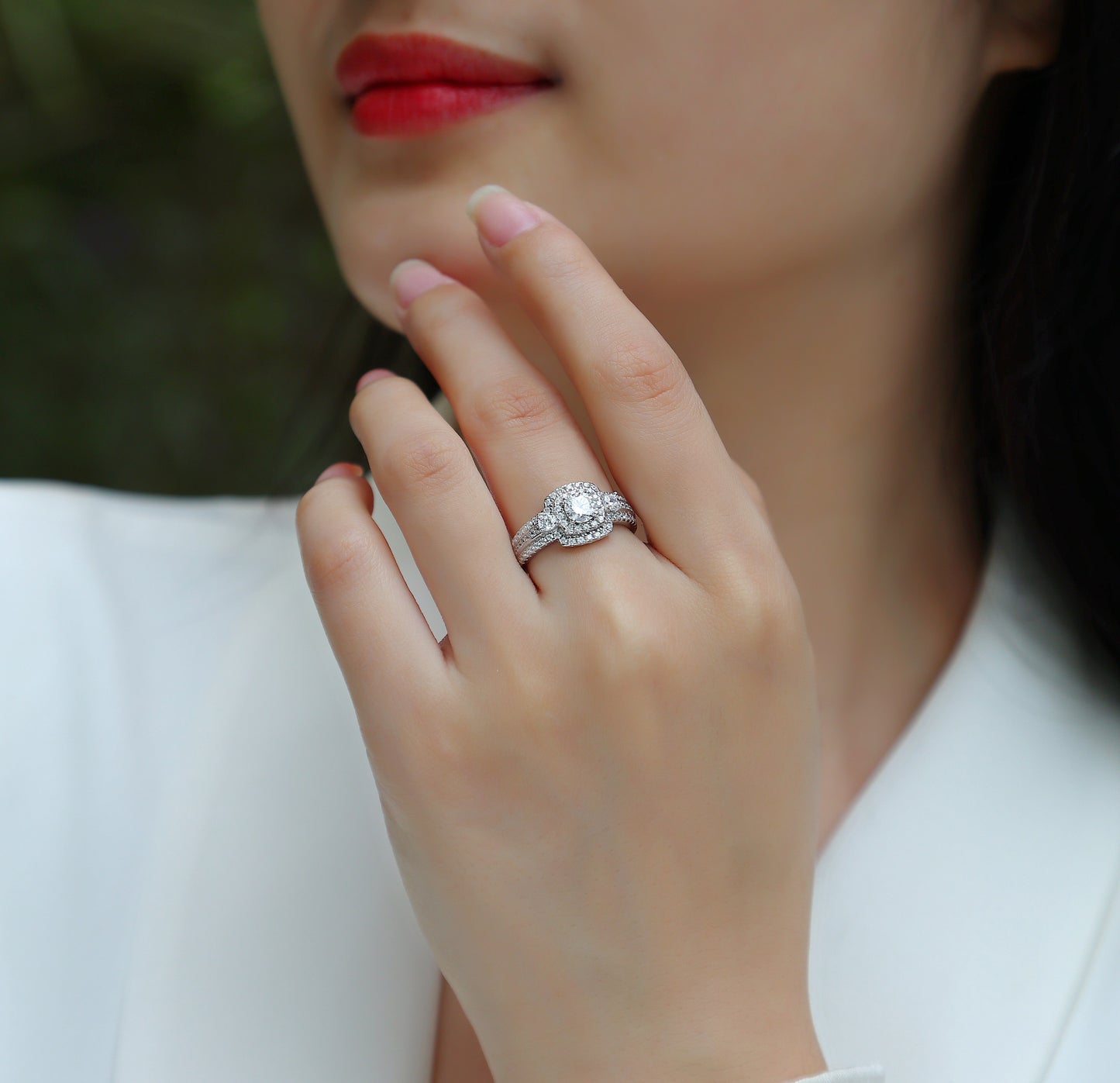 Afternoon in the Gobi – Moissanite Jewelry Set in Sterling Silver