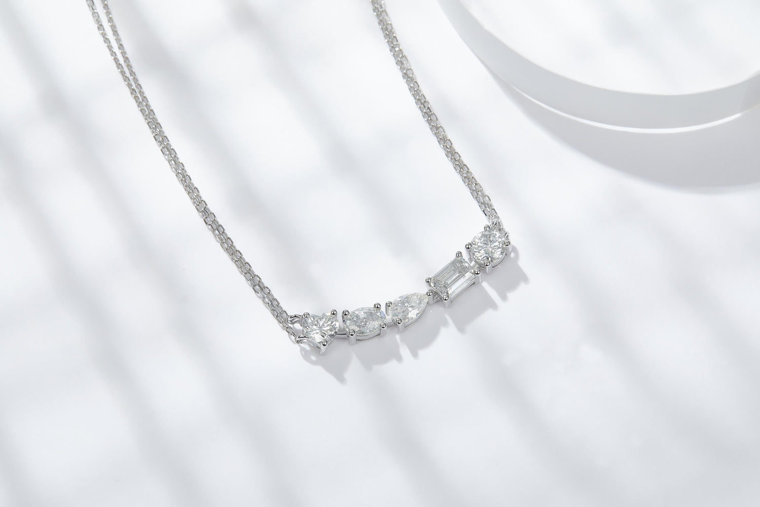 Moissanite pendant necklace in S925 sterling silver