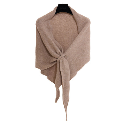 Women's Winter Knit Triangle Shawl – Soft & Stylish Korean Neck Wrap