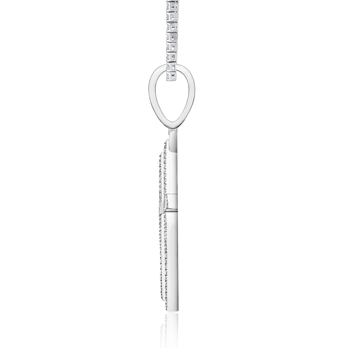 Shining Starlight moissanite necklace pendant set crafted in S925 silver with platinum plating, diamond-tested quality