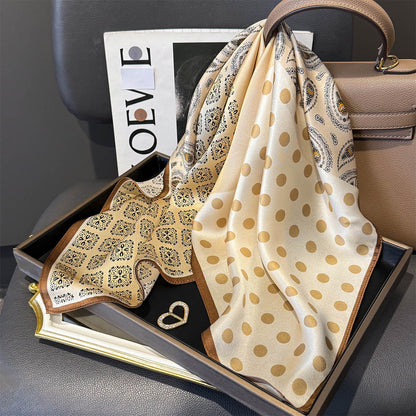 Lightweight polka dot cashew print scarf for women – stylish and breathable