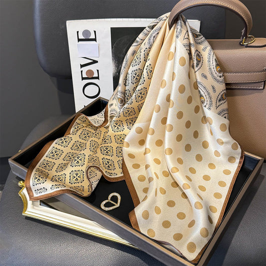 Lightweight polka dot cashew print scarf for women – stylish and breathable