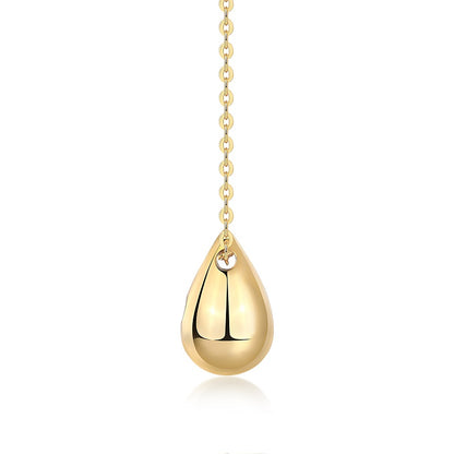 Dreamy Water Drop moissanite necklace pendant set crafted in S925 silver with gold plating, diamond-tested quality